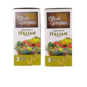 2 Bxs Olive Garden Signature Italian Salad Dressing 6 Single Serve Cups Portable